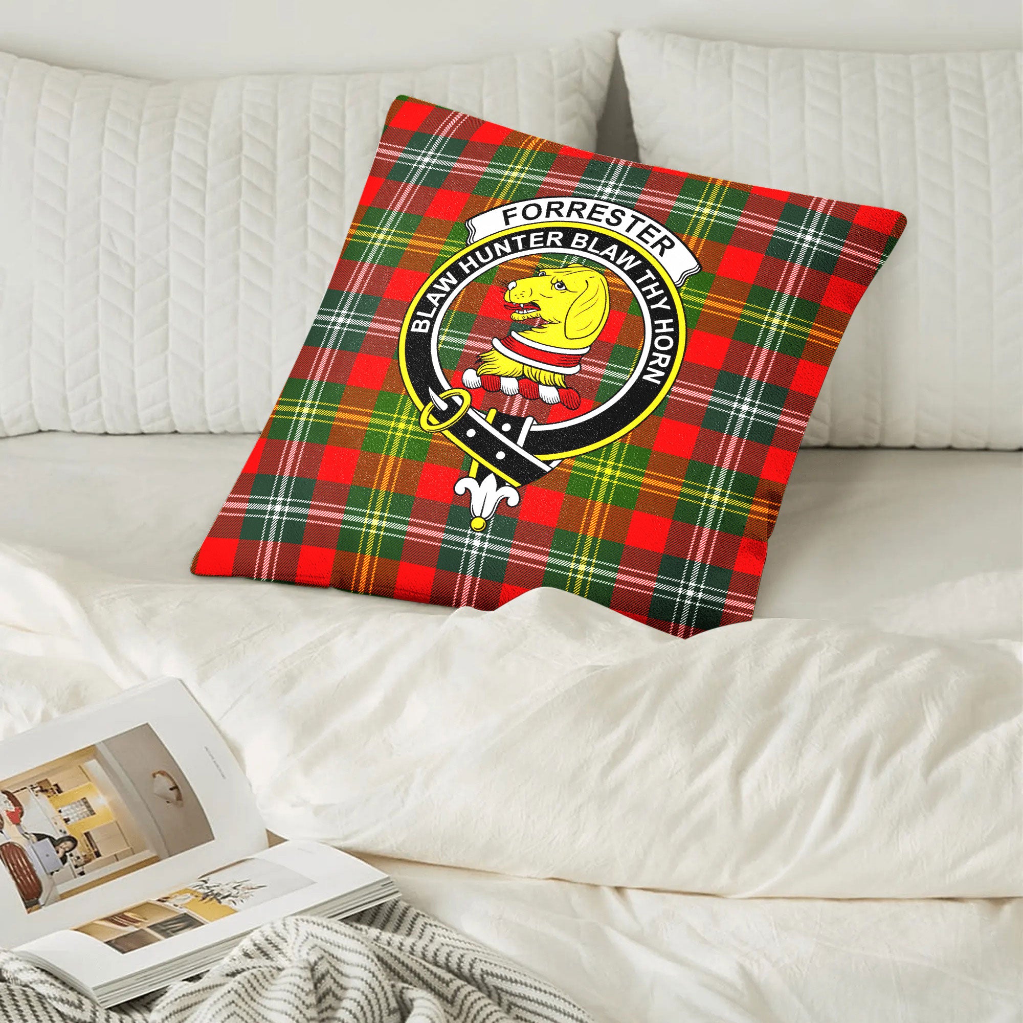 Forrester Tartan Crest Pillow Cover