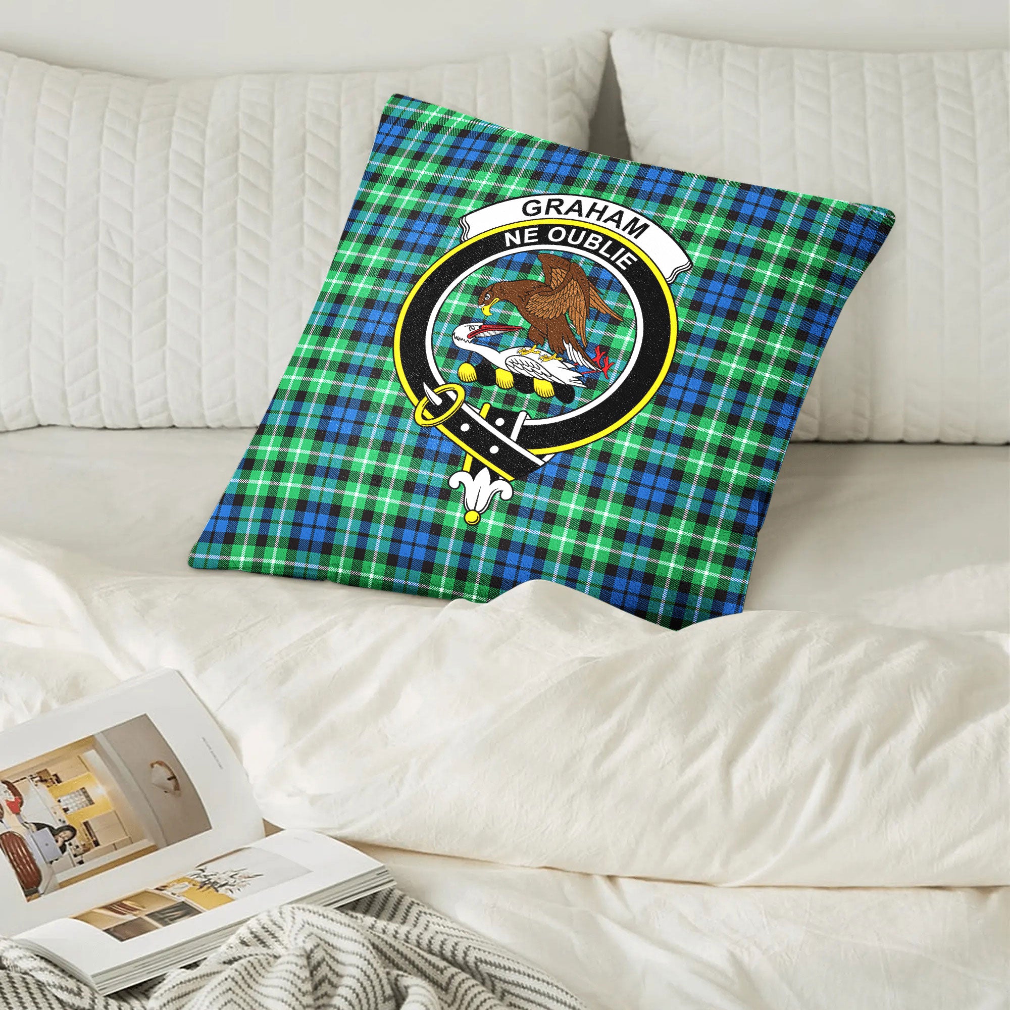 Graham of Montrose Ancient Tartan Crest Pillow Cover