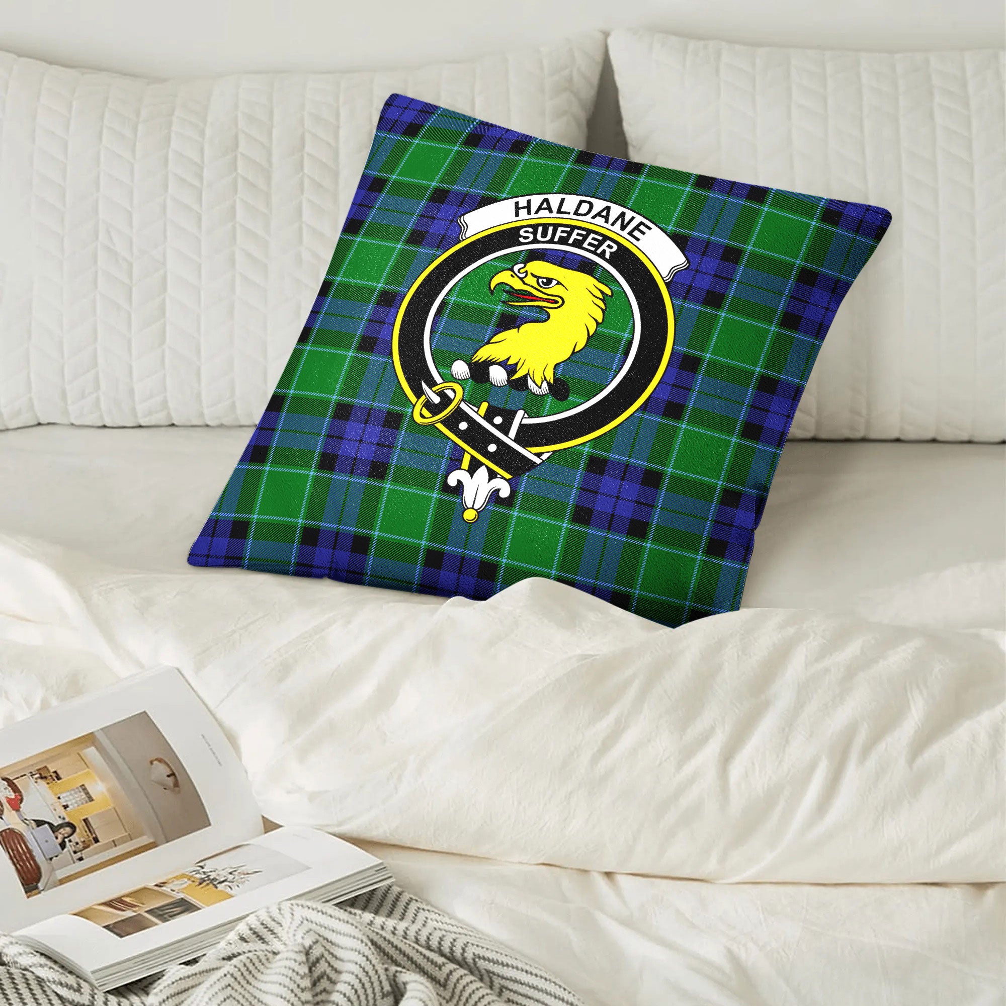 Haldane Tartan Crest Pillow Cover