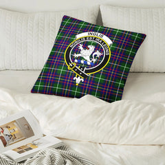 Inglis Modern Tartan Crest Pillow Cover