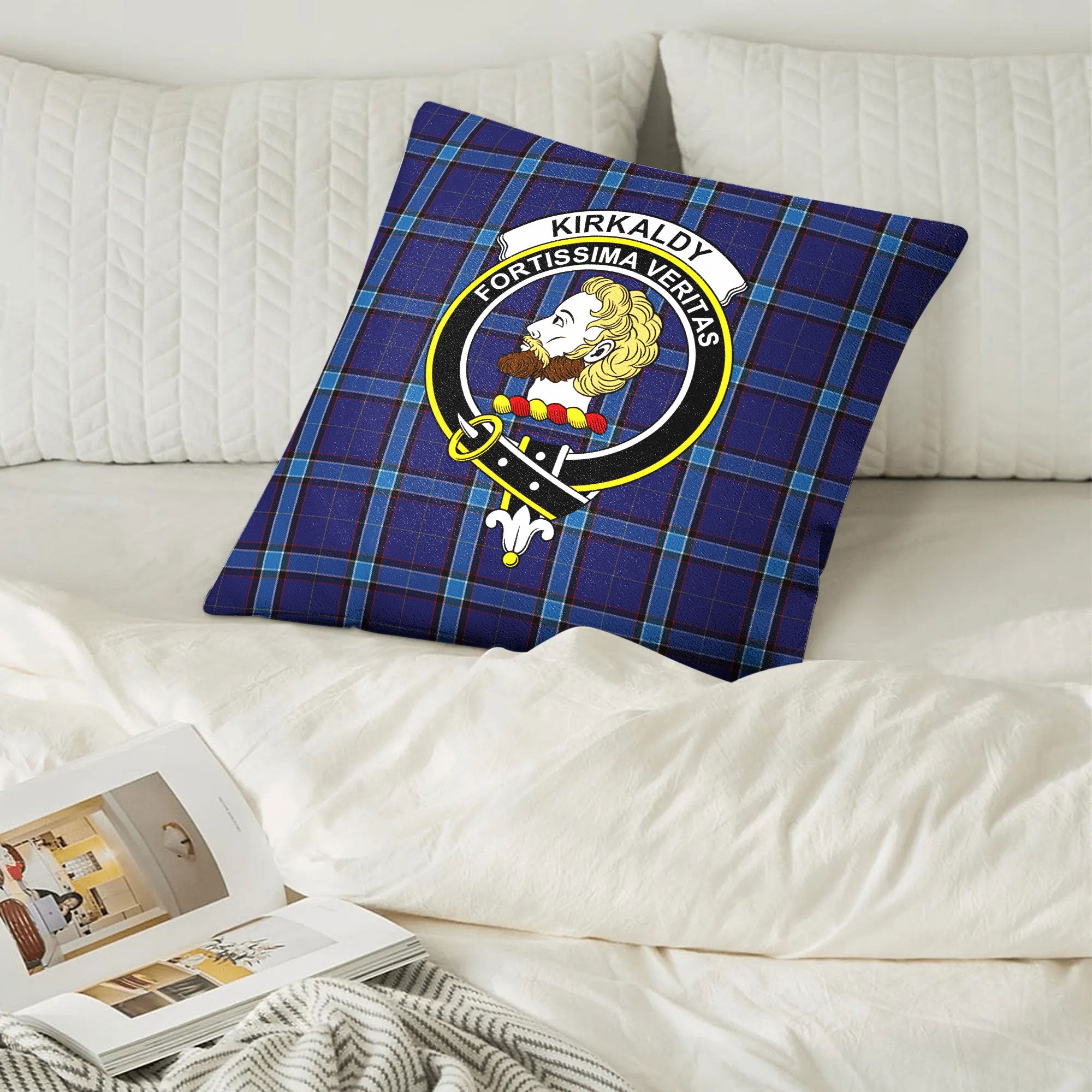 Kirkaldy Tartan Crest Pillow Cover