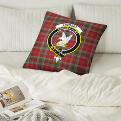 Lindsay Weathered Tartan Crest Pillow Cover