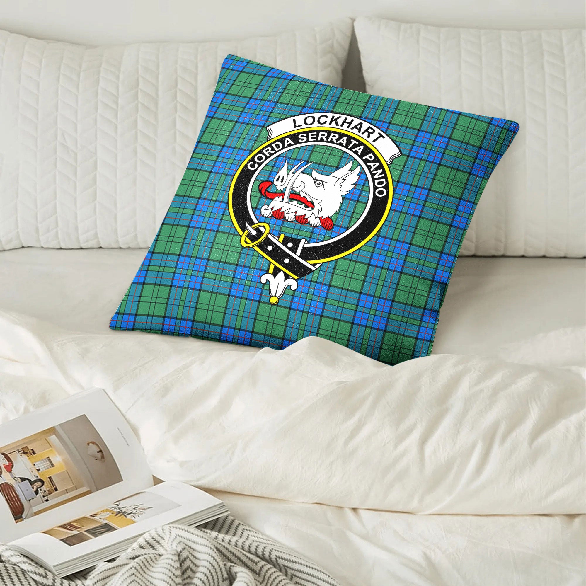 Lockhart Tartan Crest Pillow Cover