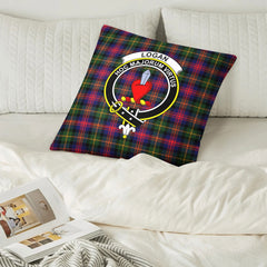 Logan Modern Tartan Crest Pillow Cover