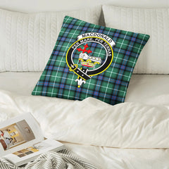 MacDonald of the Isles Hunting Ancient Tartan Crest Pillow Cover