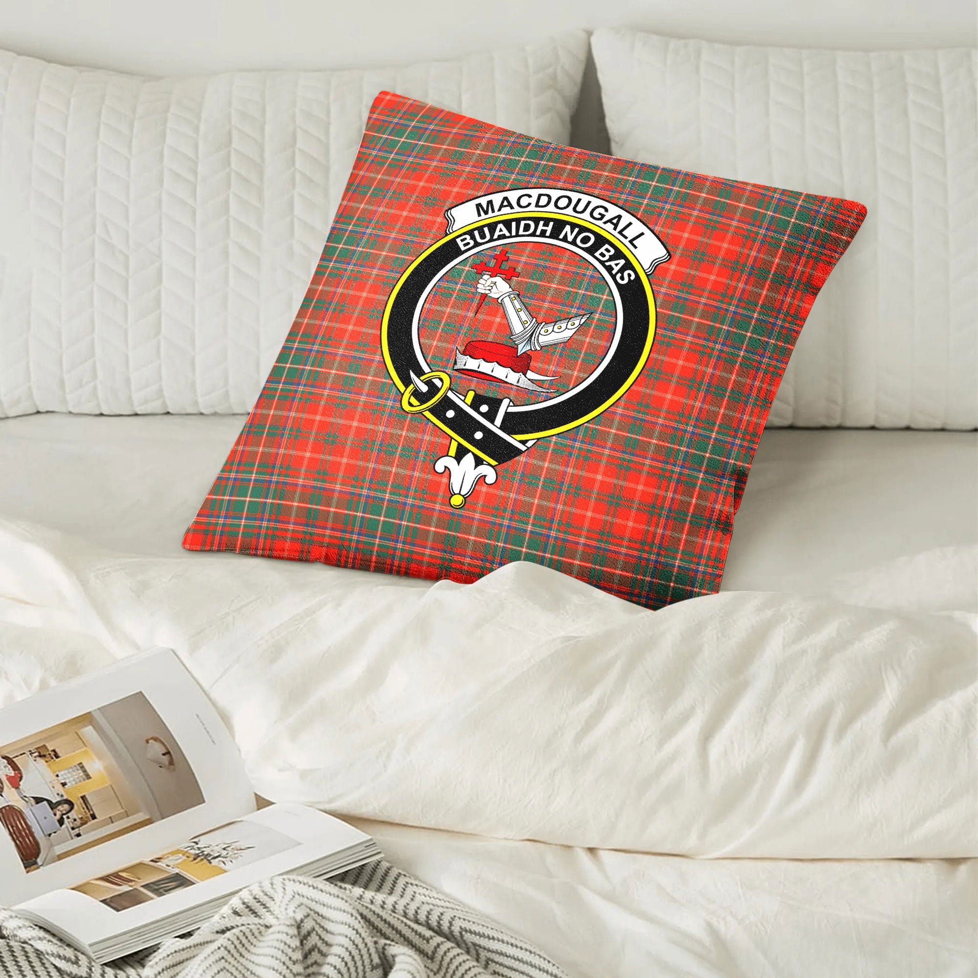 MacDougall Ancient Tartan Crest Pillow Cover