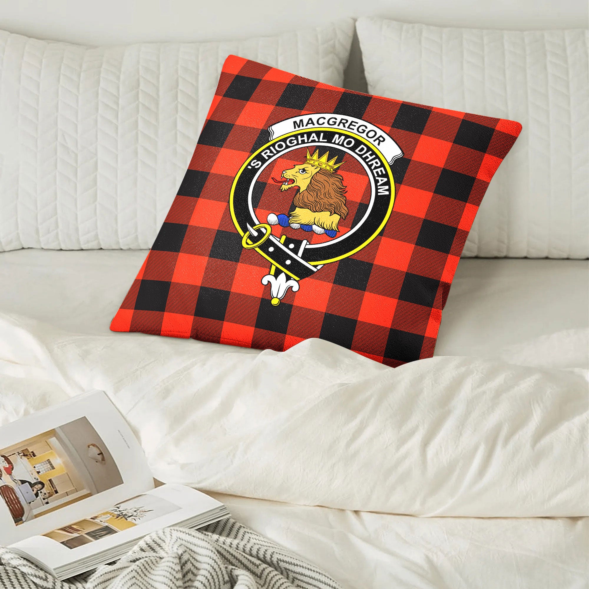 MacGregor Rob Roy Ancient Tartan Crest Pillow Cover