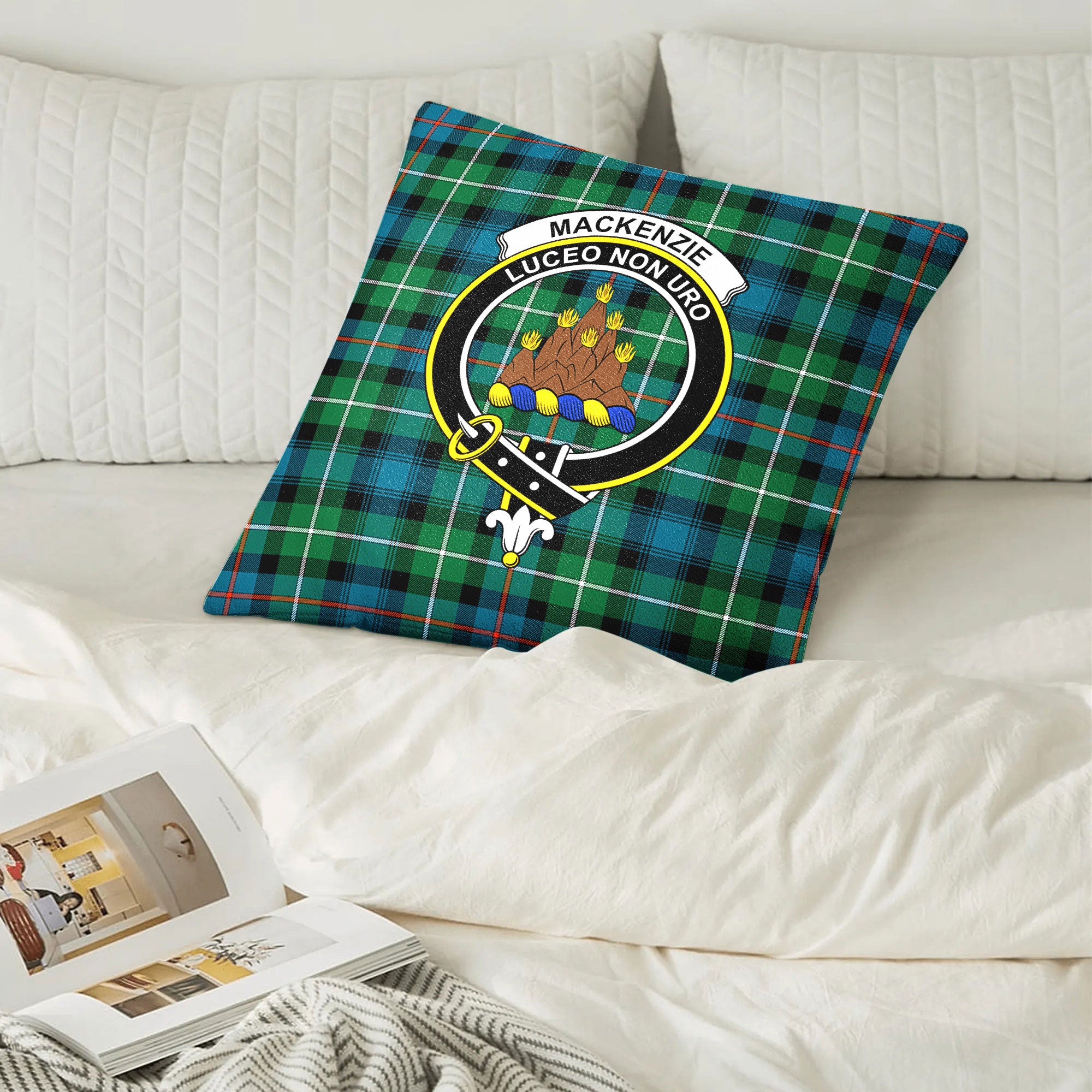 MacKenzie Ancient Tartan Crest Pillow Cover