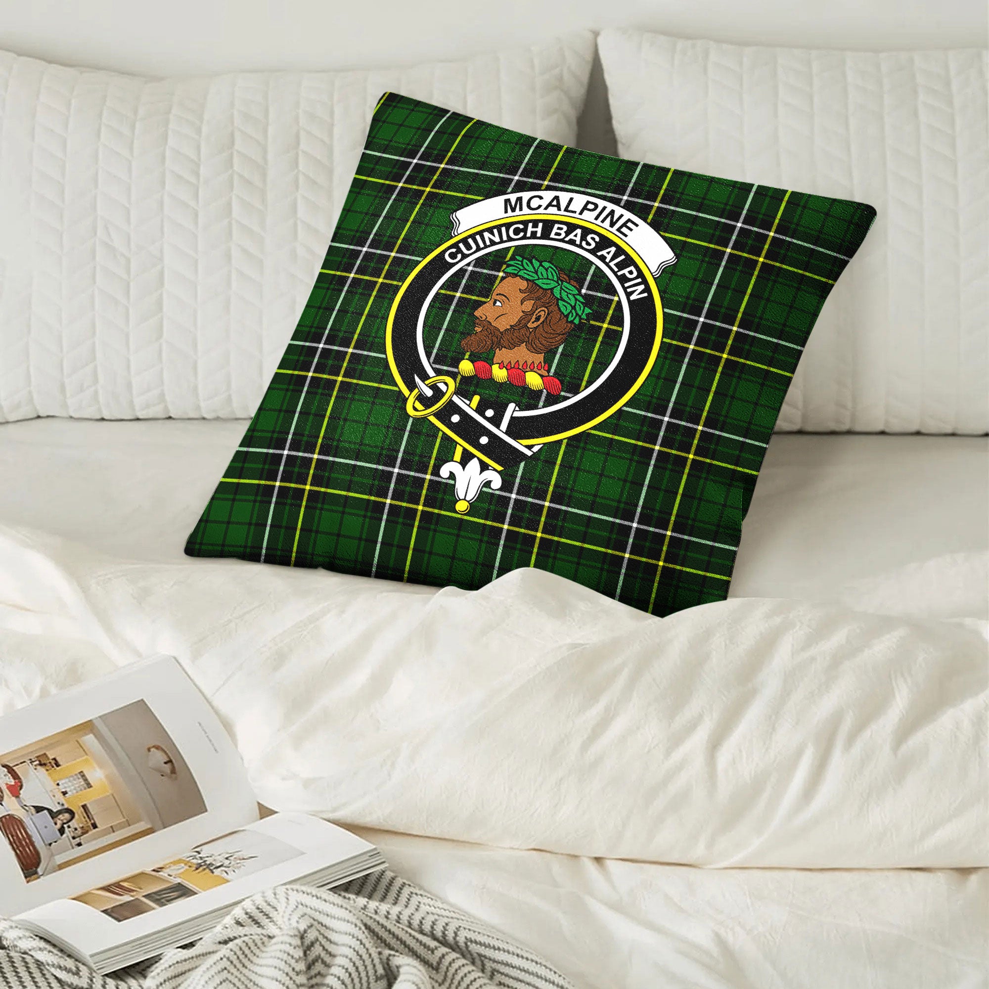 McAlpine Modern Tartan Crest Pillow Cover