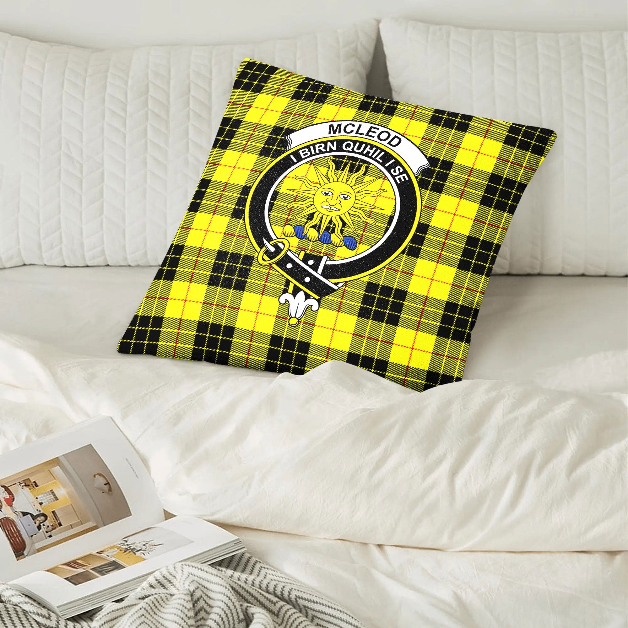 McLeod of Lewis Modern Tartan Crest Pillow Cover