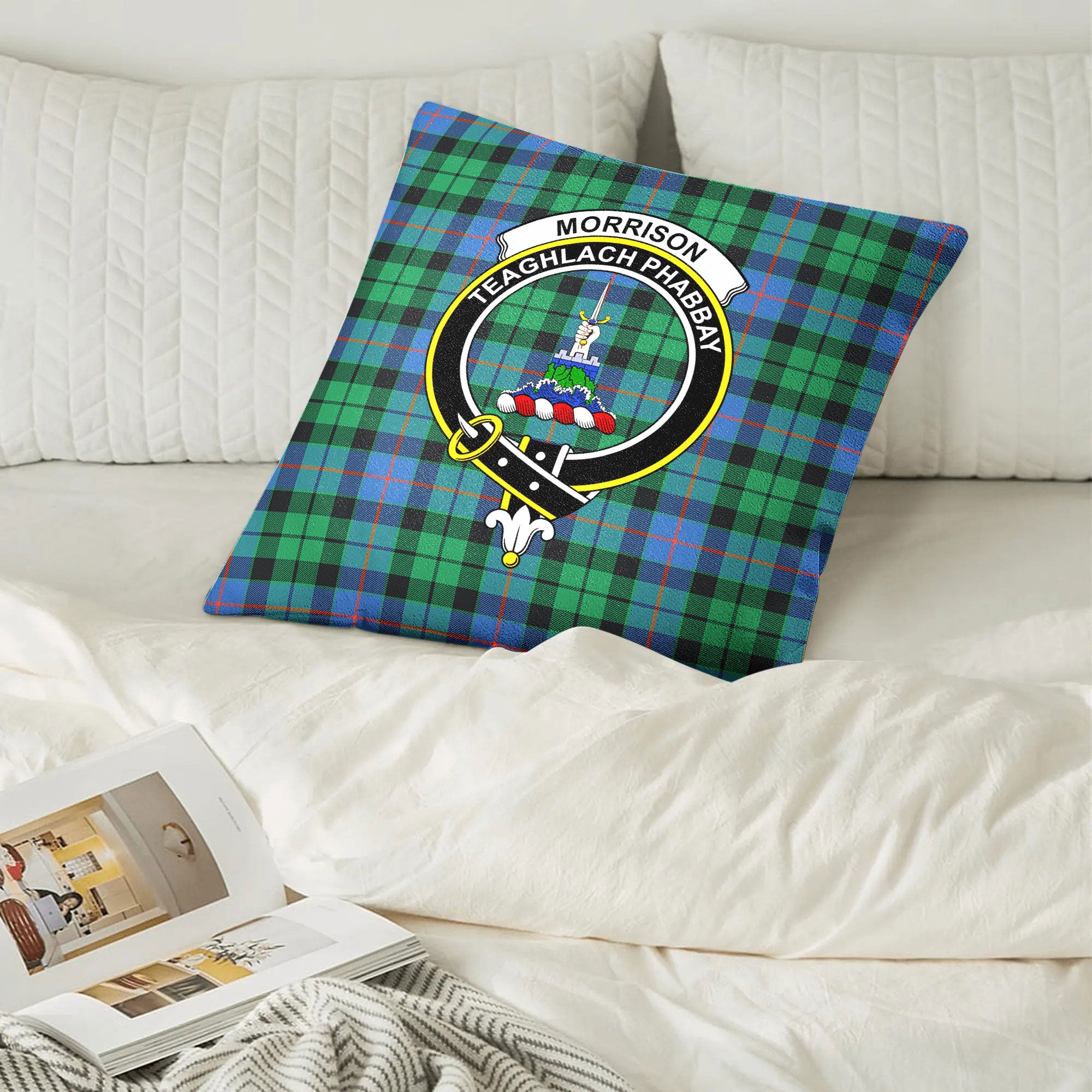 Morrison Ancient Tartan Crest Pillow Cover