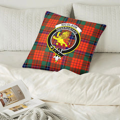 Nicolson Ancient Old Tartan Crest Pillow Cover