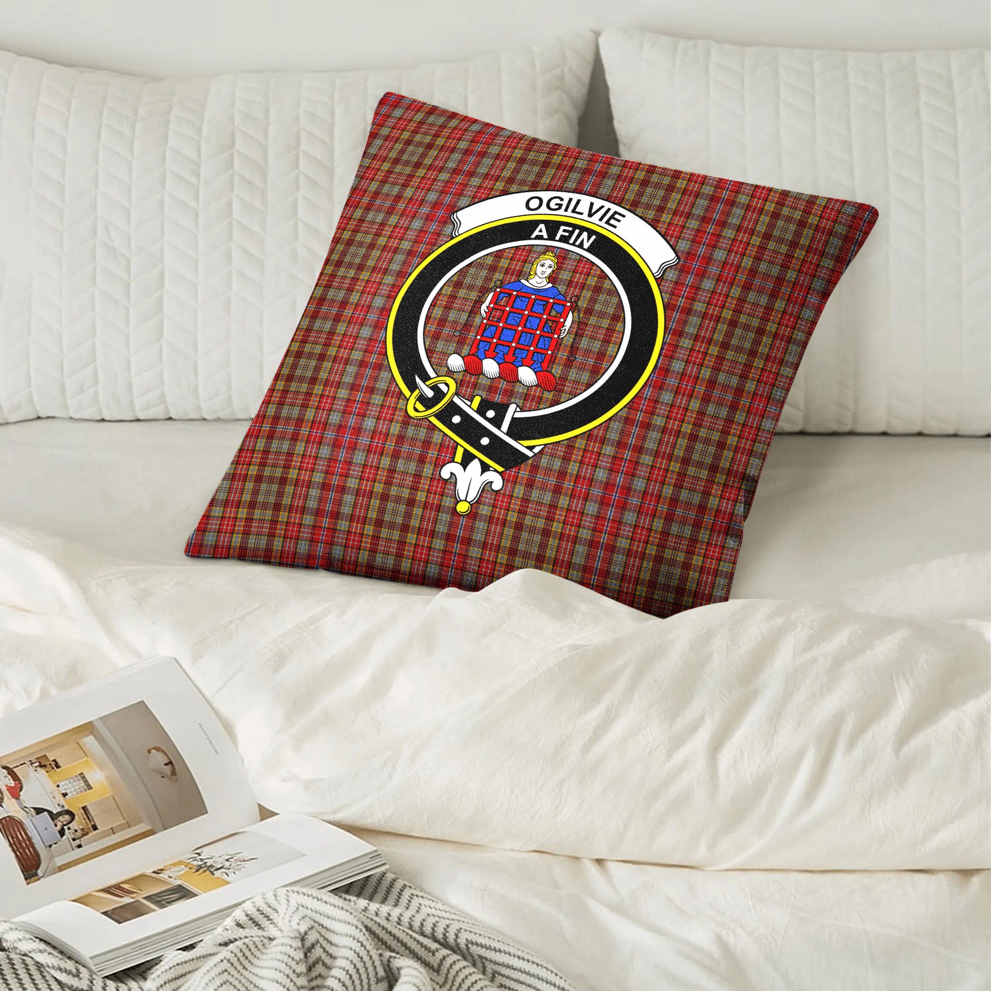 Ogilvie Tartan Crest Pillow Cover