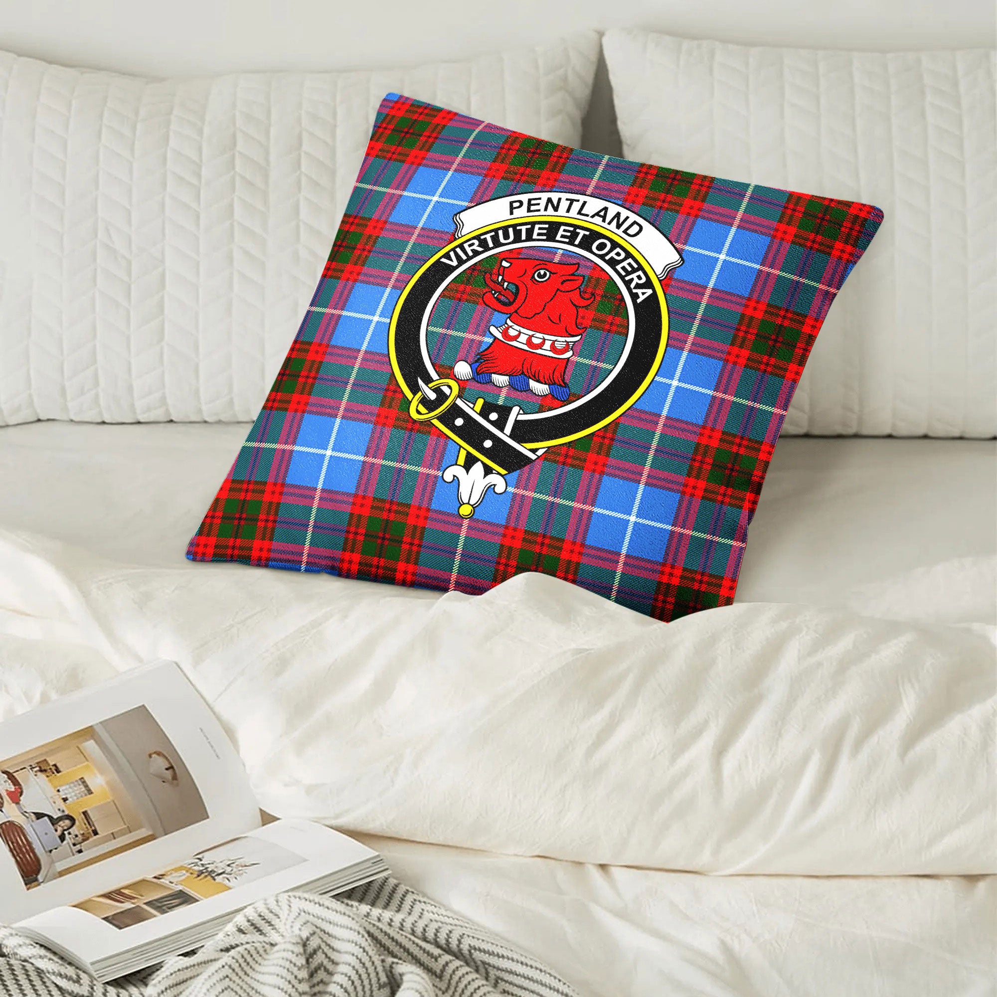 Pentland Tartan Crest Pillow Cover