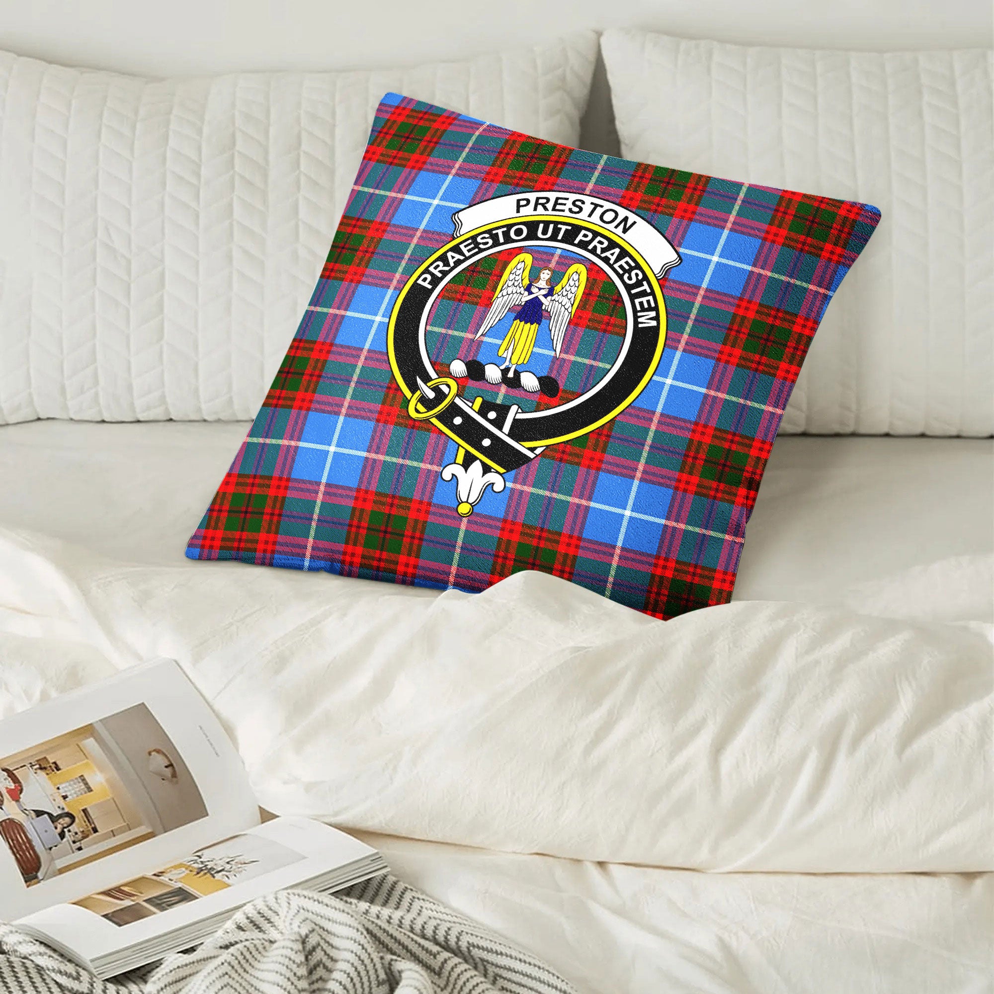 Preston Tartan Crest Pillow Cover