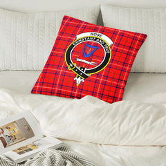 Rose Modern Tartan Crest Pillow Cover