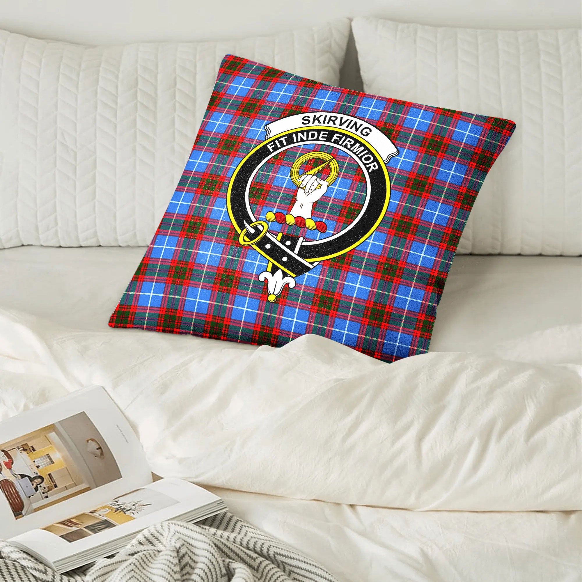 Skirving Tartan Crest Pillow Cover