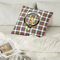 Stewart Dress Modern Tartan Crest Pillow Cover