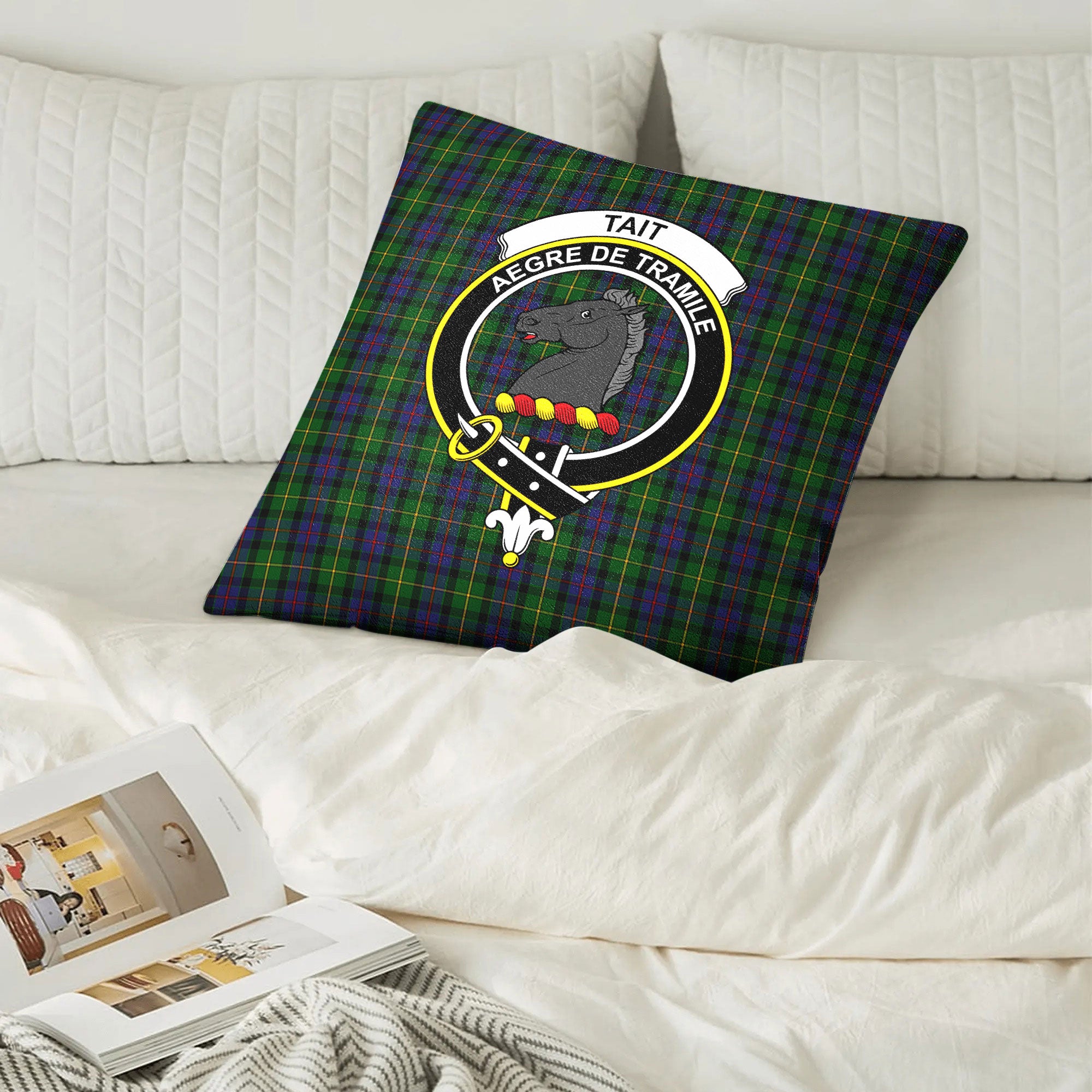 Tait Tartan Crest Pillow Cover