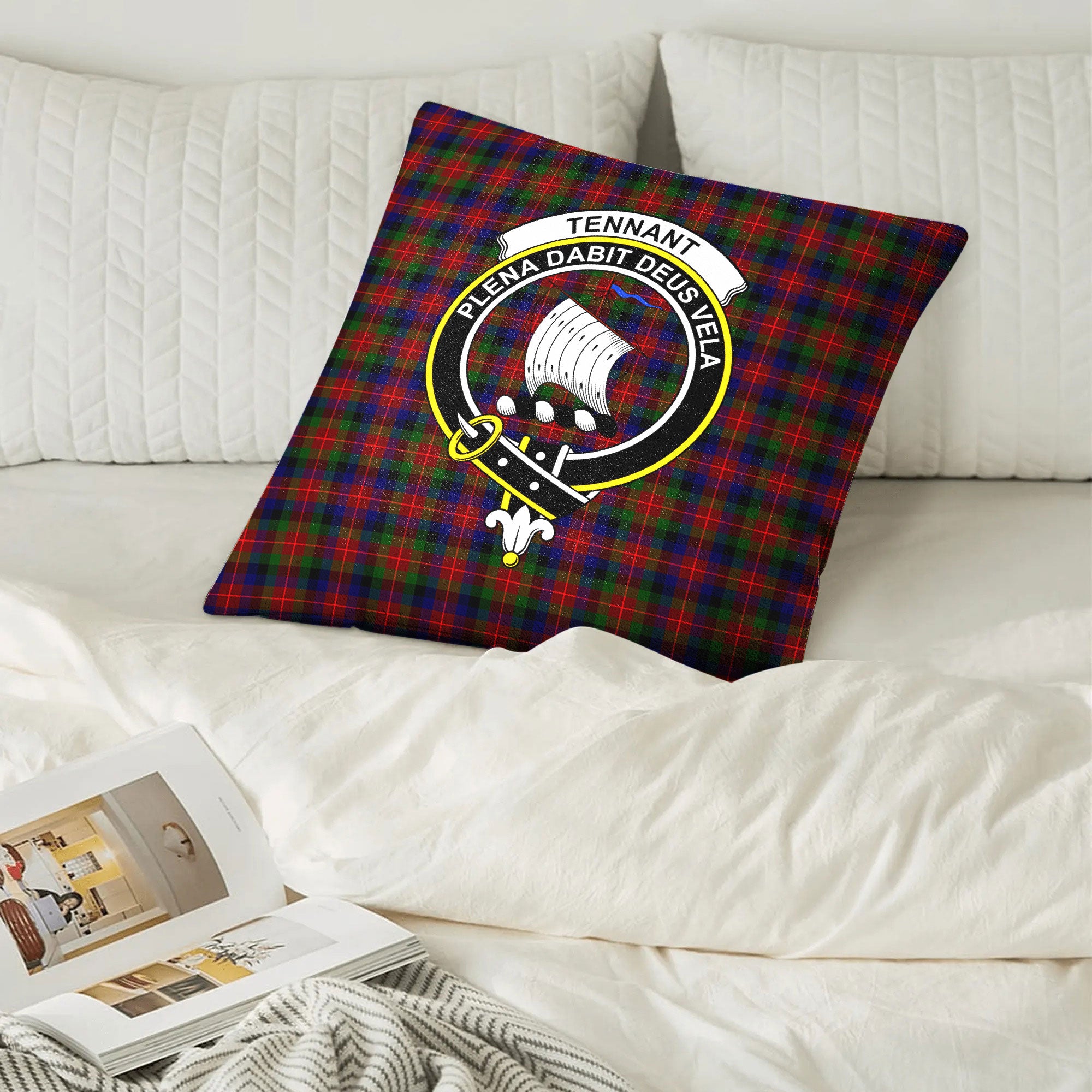 Tennant Tartan Crest Pillow Cover