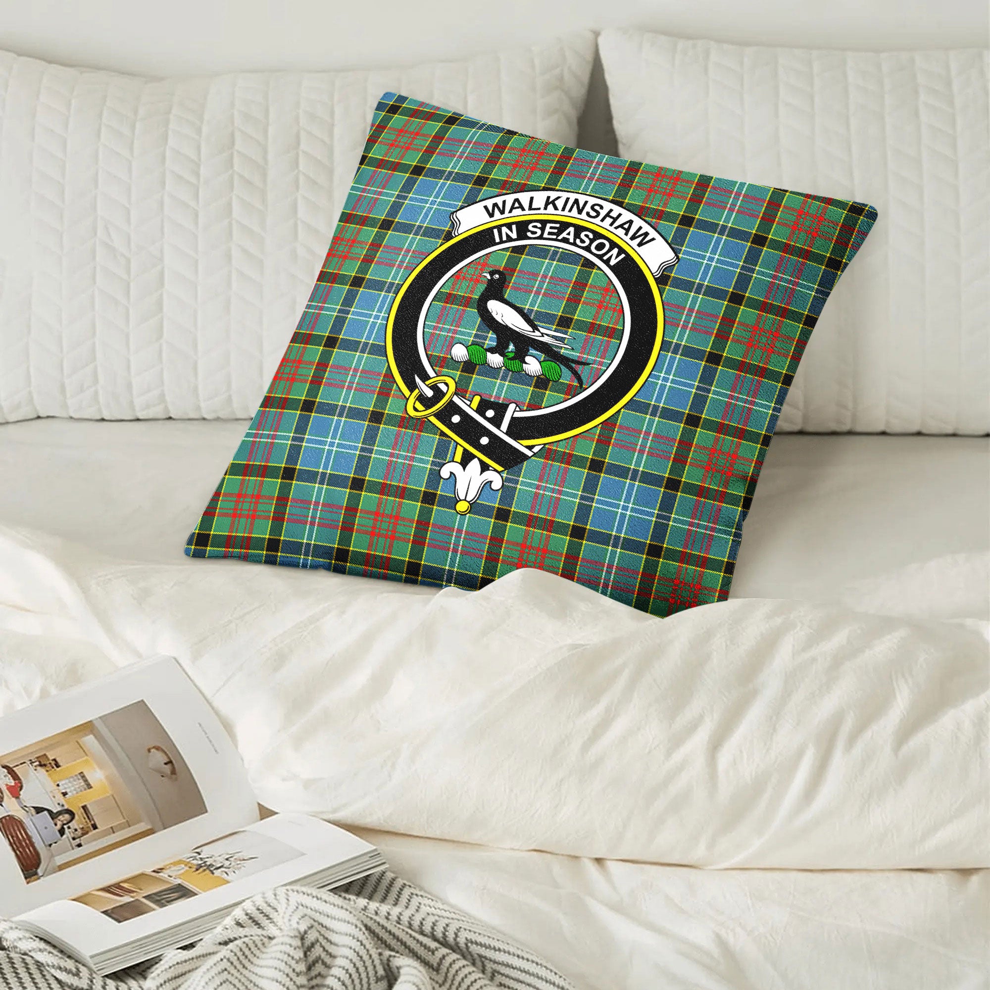 Walkinshaw Tartan Crest Pillow Cover