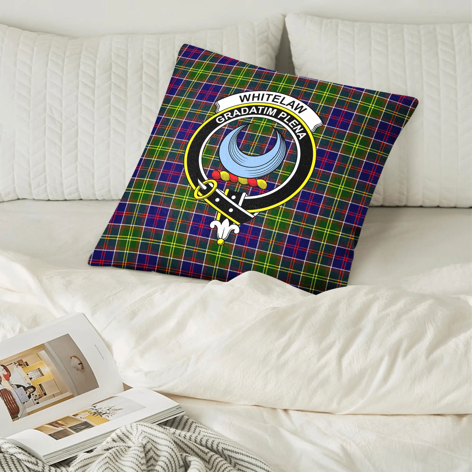 Whitelaw Tartan Crest Pillow Cover