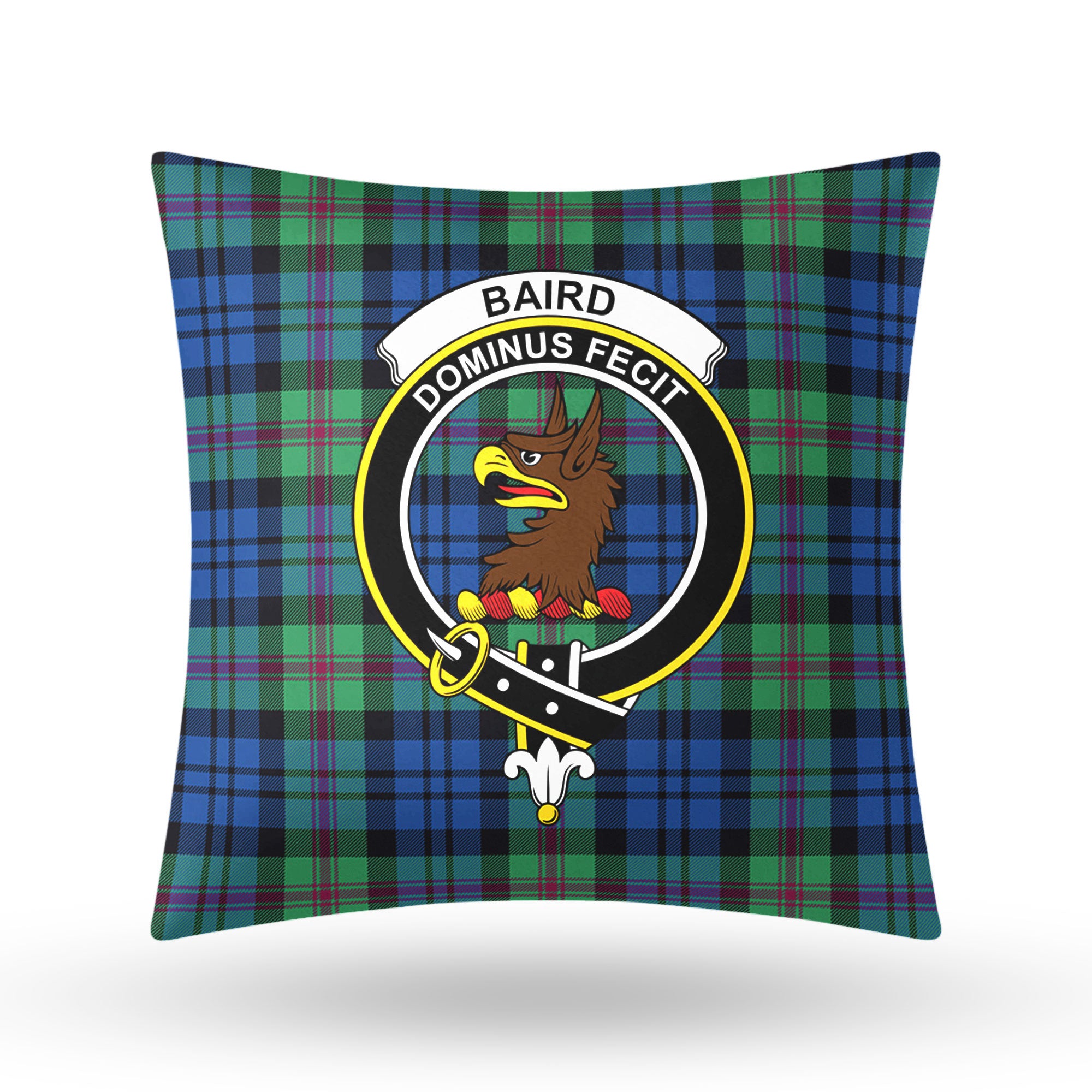 Baird Ancient Tartan Crest Pillow Cover