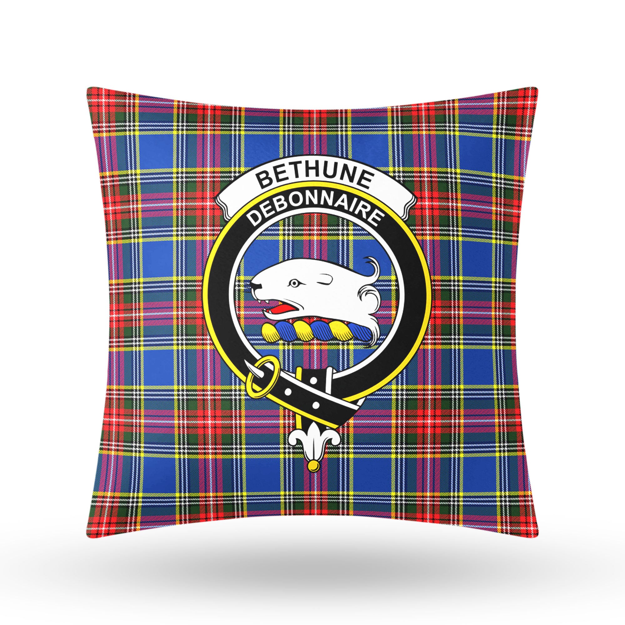 Bethune Modern Tartan Crest Pillow Cover