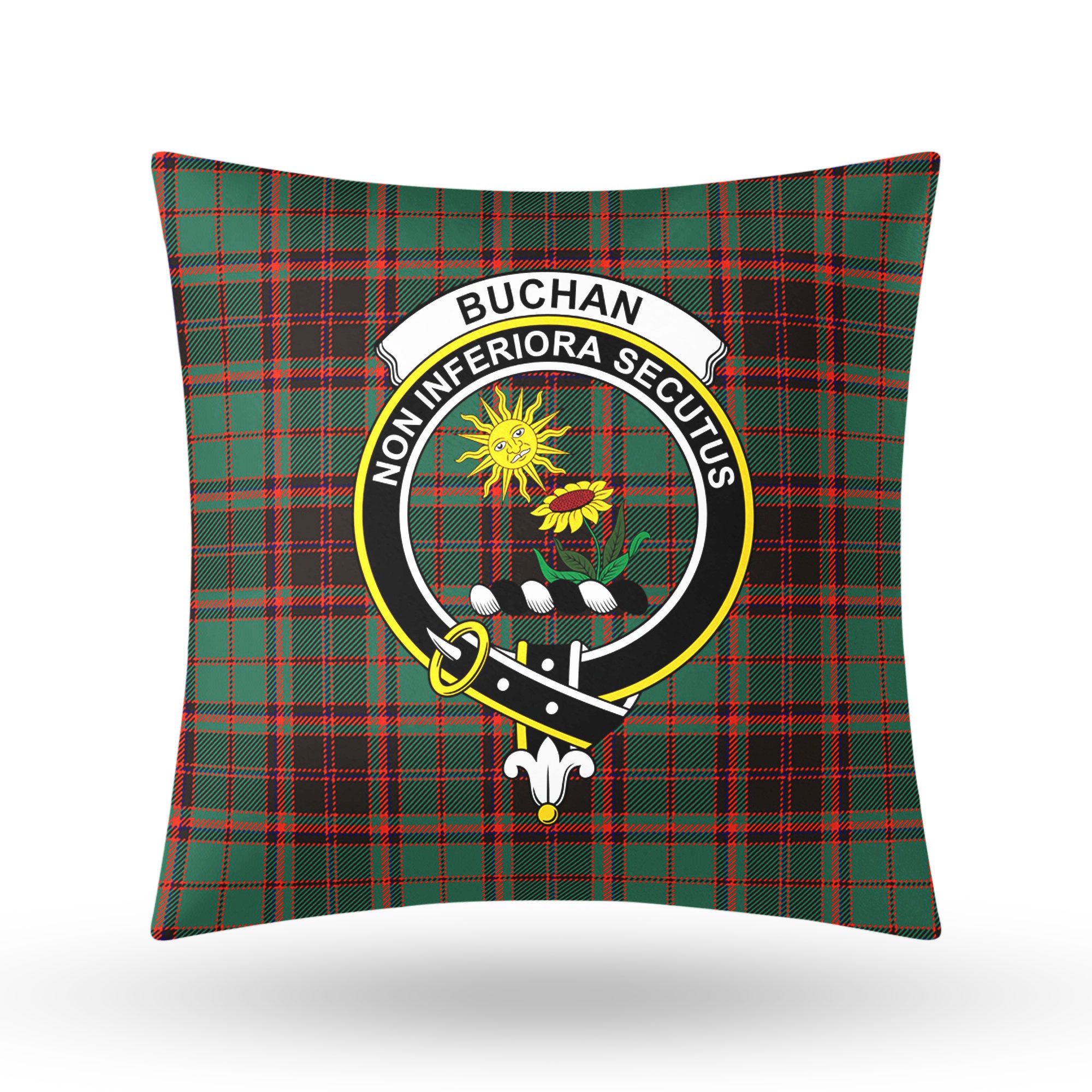 Buchan Ancient Tartan Crest Pillow Cover