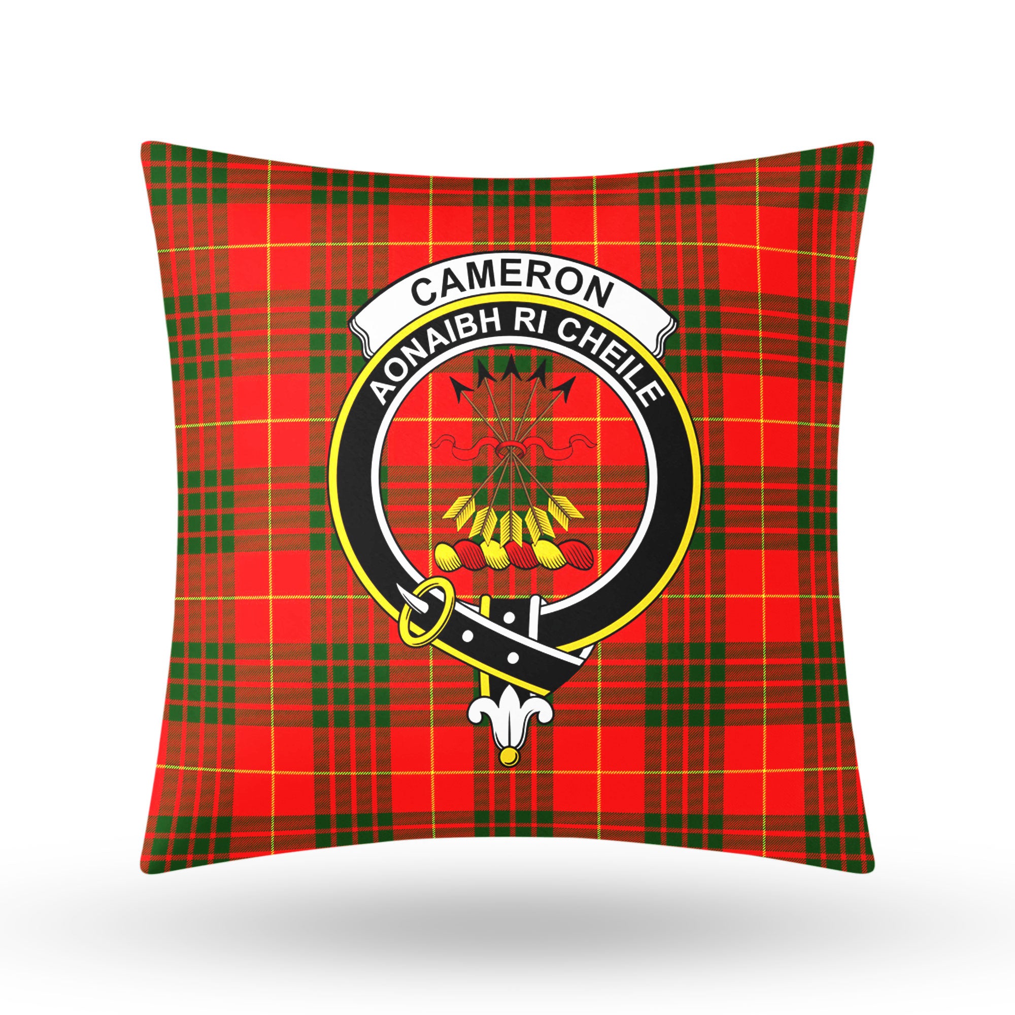 Cameron Modern Tartan Crest Pillow Cover