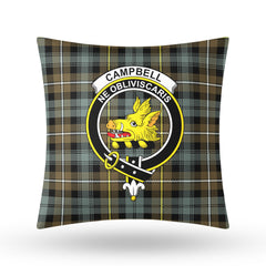 Campbell Argyll Weathered Tartan Crest Pillow Cover