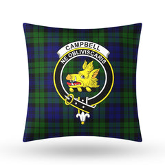 Campbell Modern Tartan Crest Pillow Cover