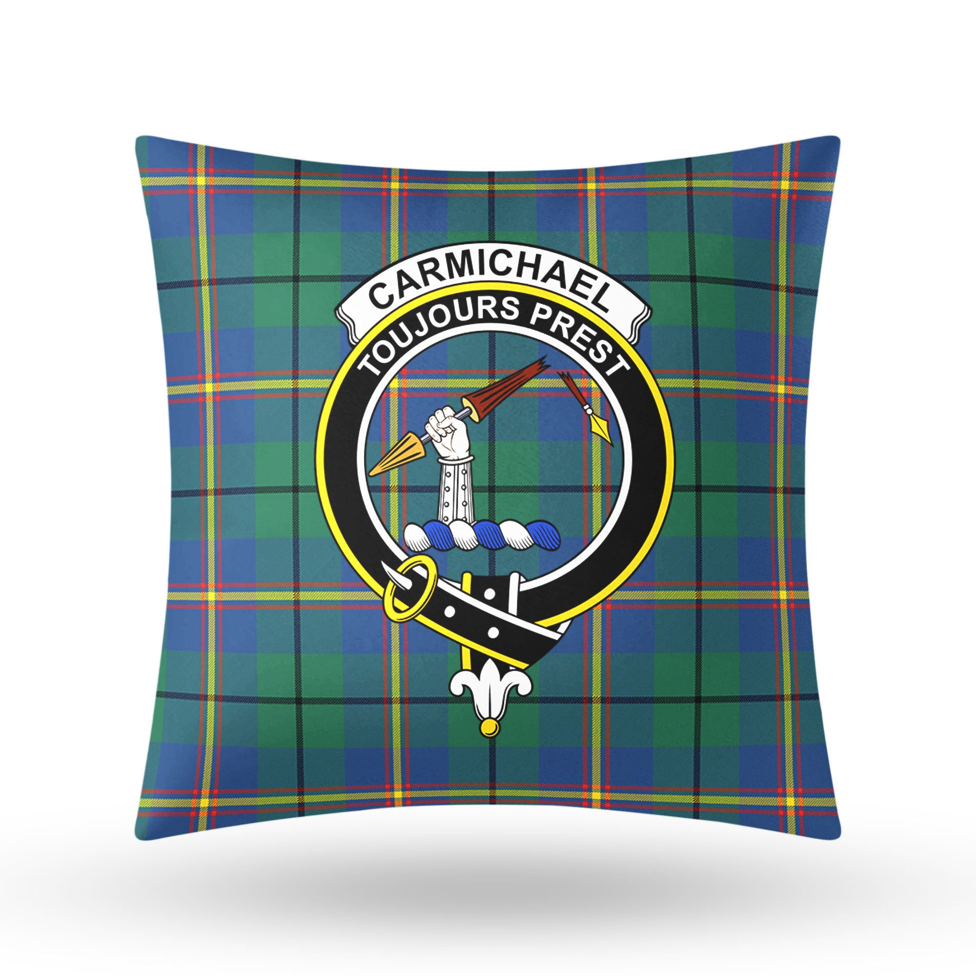 Carmichael Ancient Tartan Crest Pillow Cover