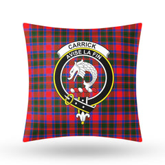 Carrick District Tartan Crest Pillow Cover