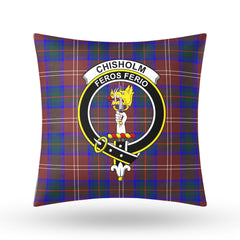 Chisholm Hunting Modern Tartan Crest Pillow Cover