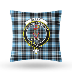 Clark Ancient Tartan Crest Pillow Cover