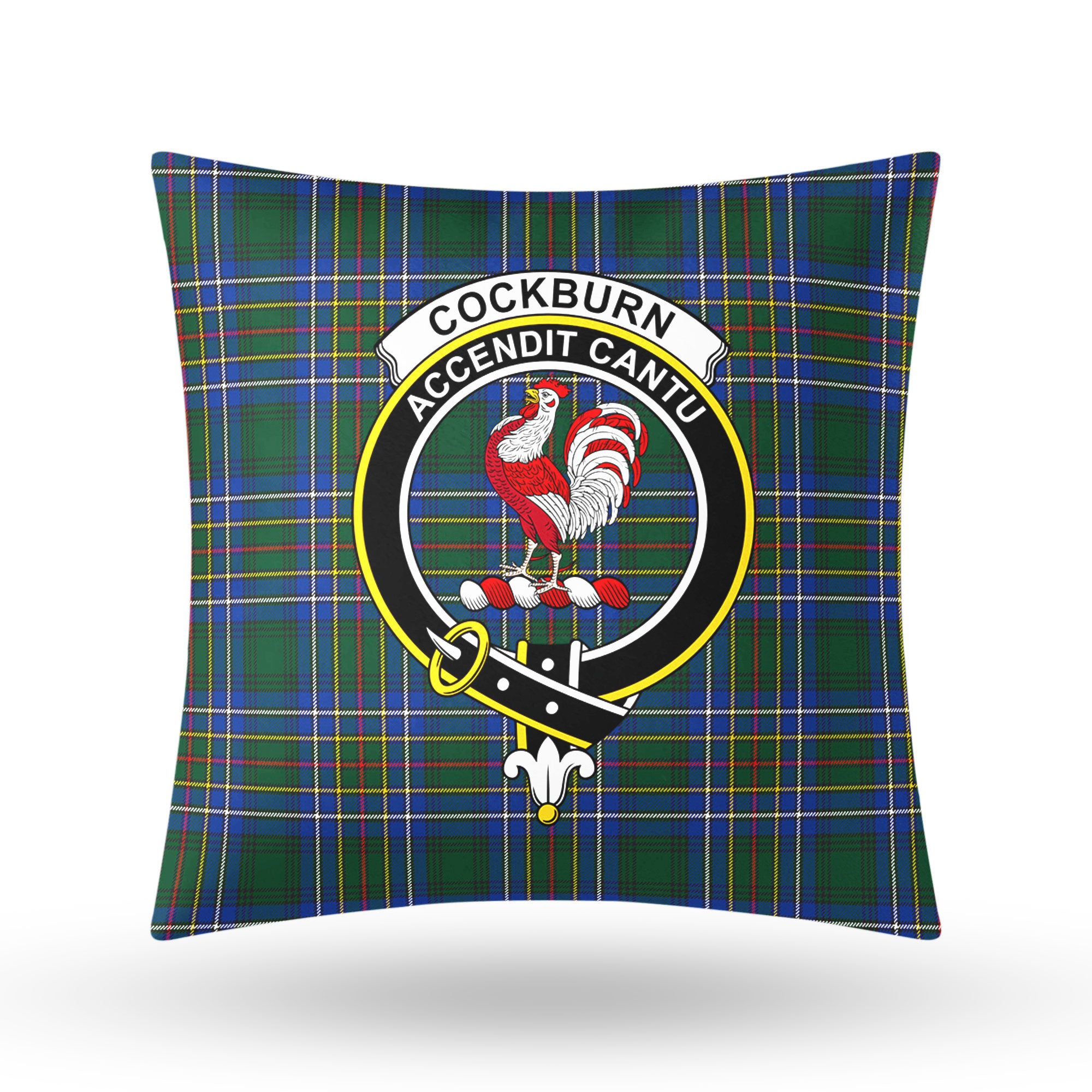 Cockburn Ancient Tartan Crest Pillow Cover