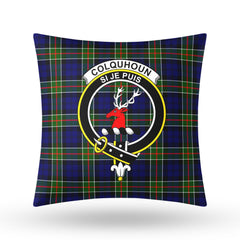 Colquhoun Modern Tartan Crest Pillow Cover