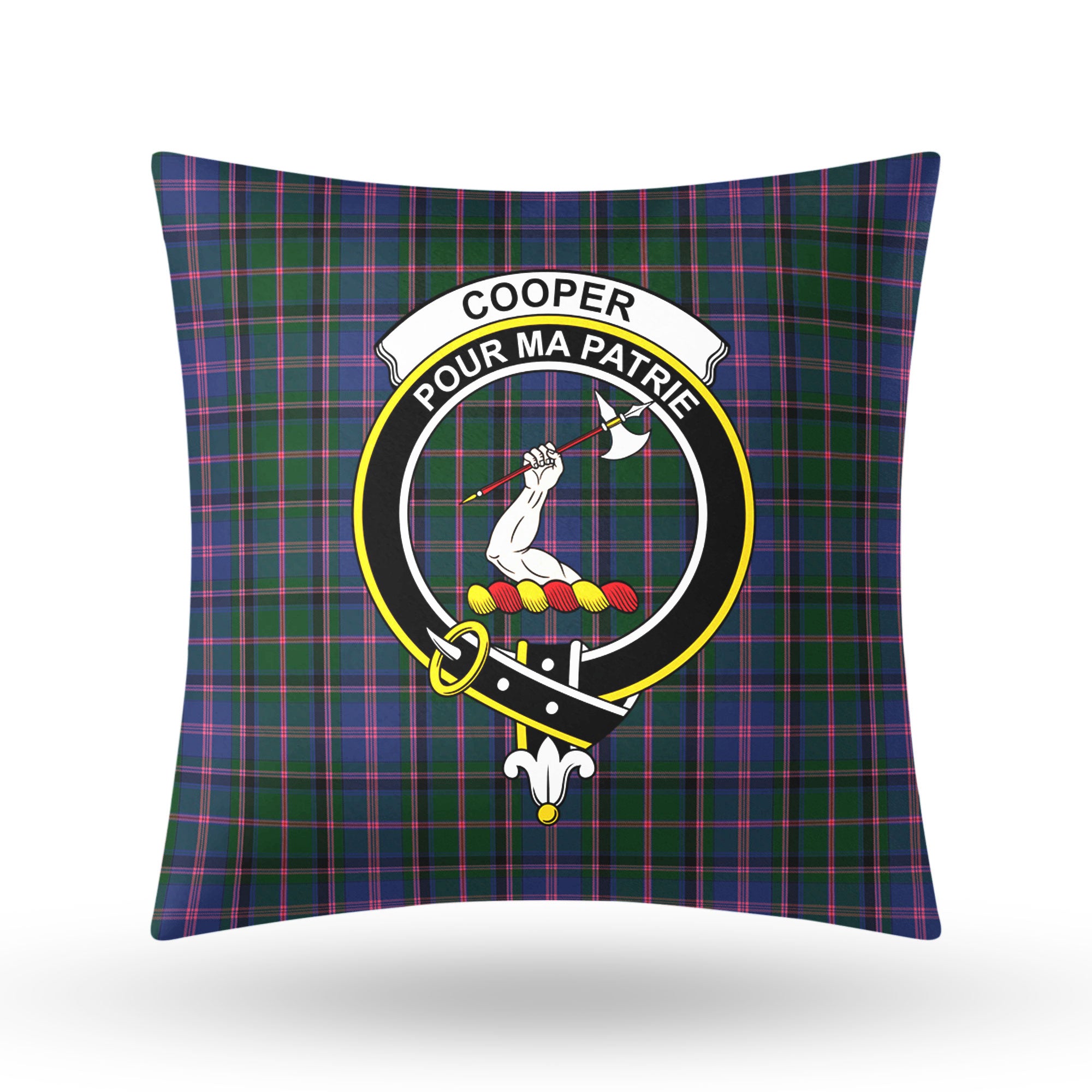 Cooper Tartan Crest Pillow Cover