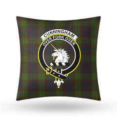 Cunningham Hunting Modern Tartan Crest Pillow Cover