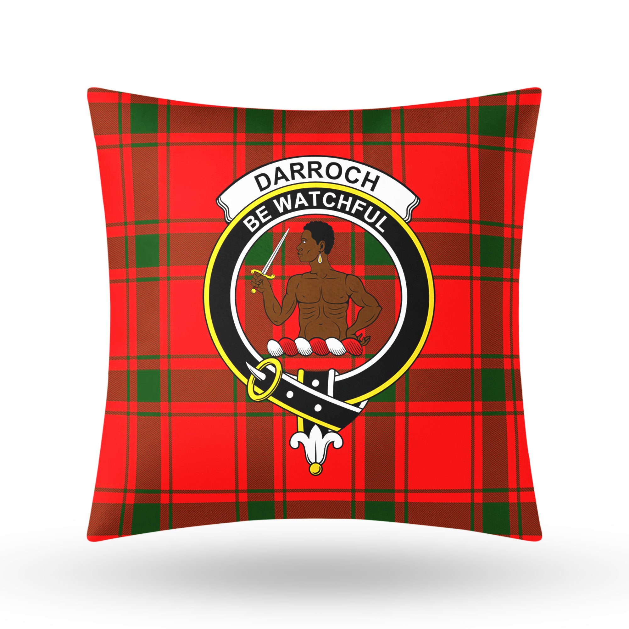 Darroch (Gourock) Tartan Crest Pillow Cover