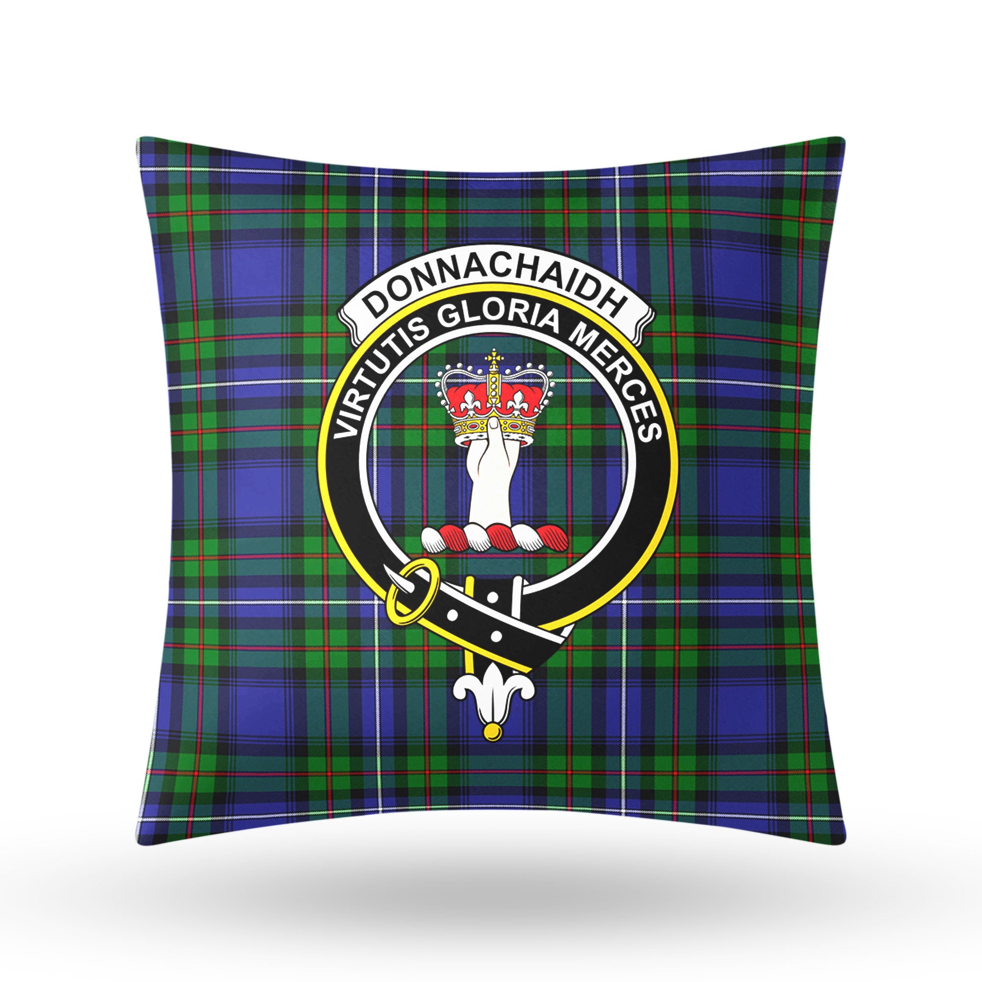 Donnachaidh Tartan Crest Pillow Cover