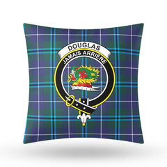 Douglas Modern Tartan Crest Pillow Cover