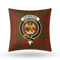 Drummond Clan Tartan Crest Pillow Cover