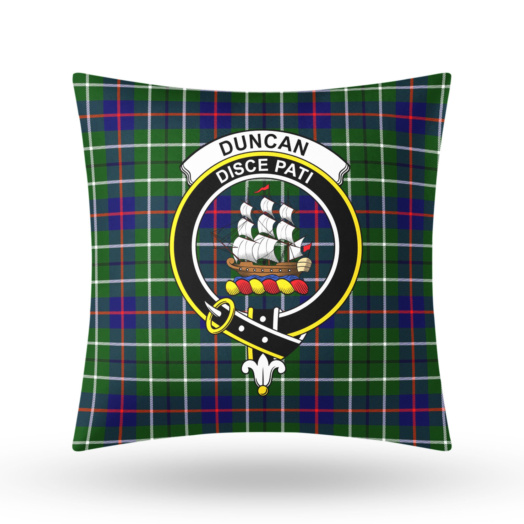 Duncan Modern Tartan Crest Pillow Cover