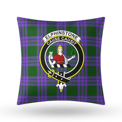 Elphinstone Tartan Crest Pillow Cover