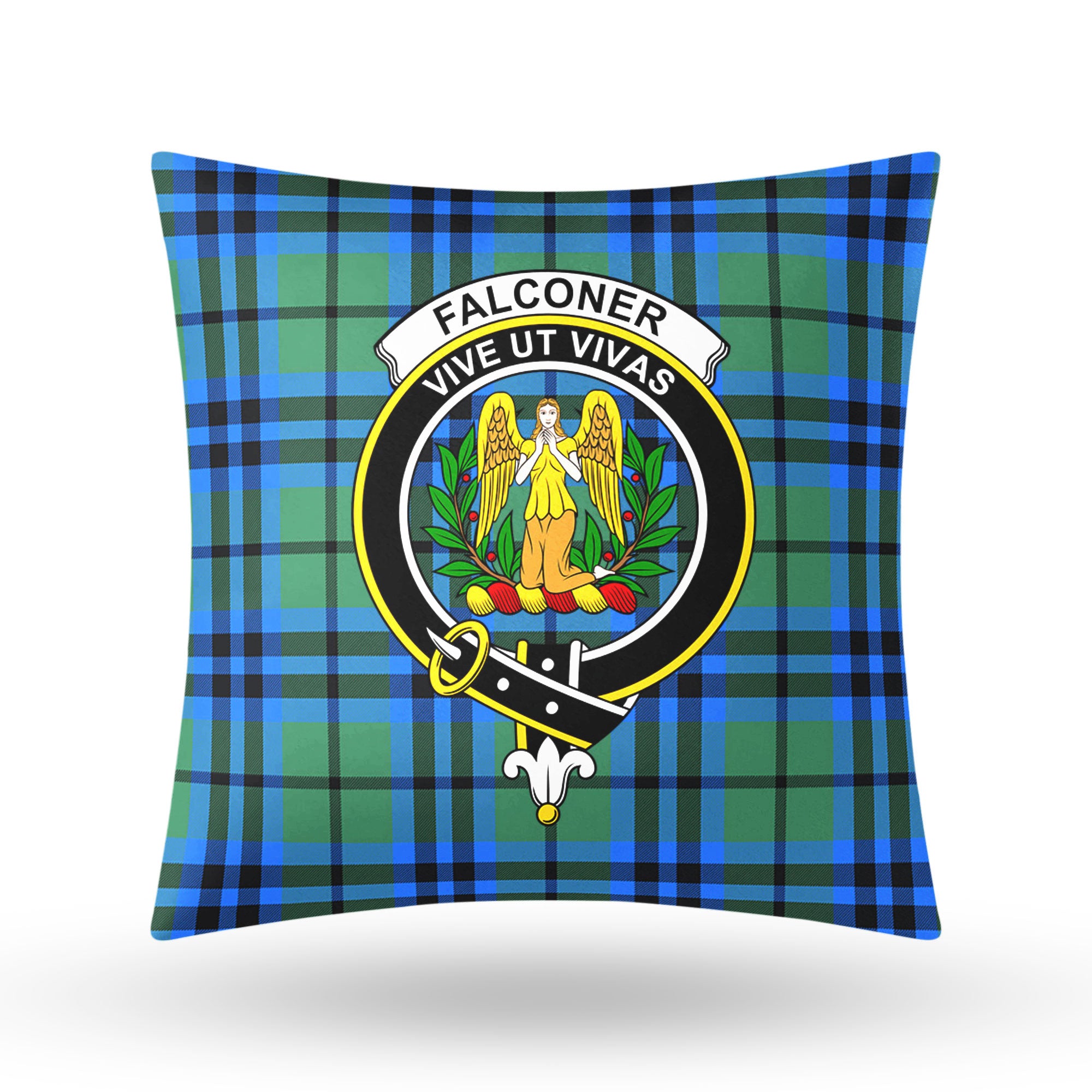 Falconer Tartan Crest Pillow Cover