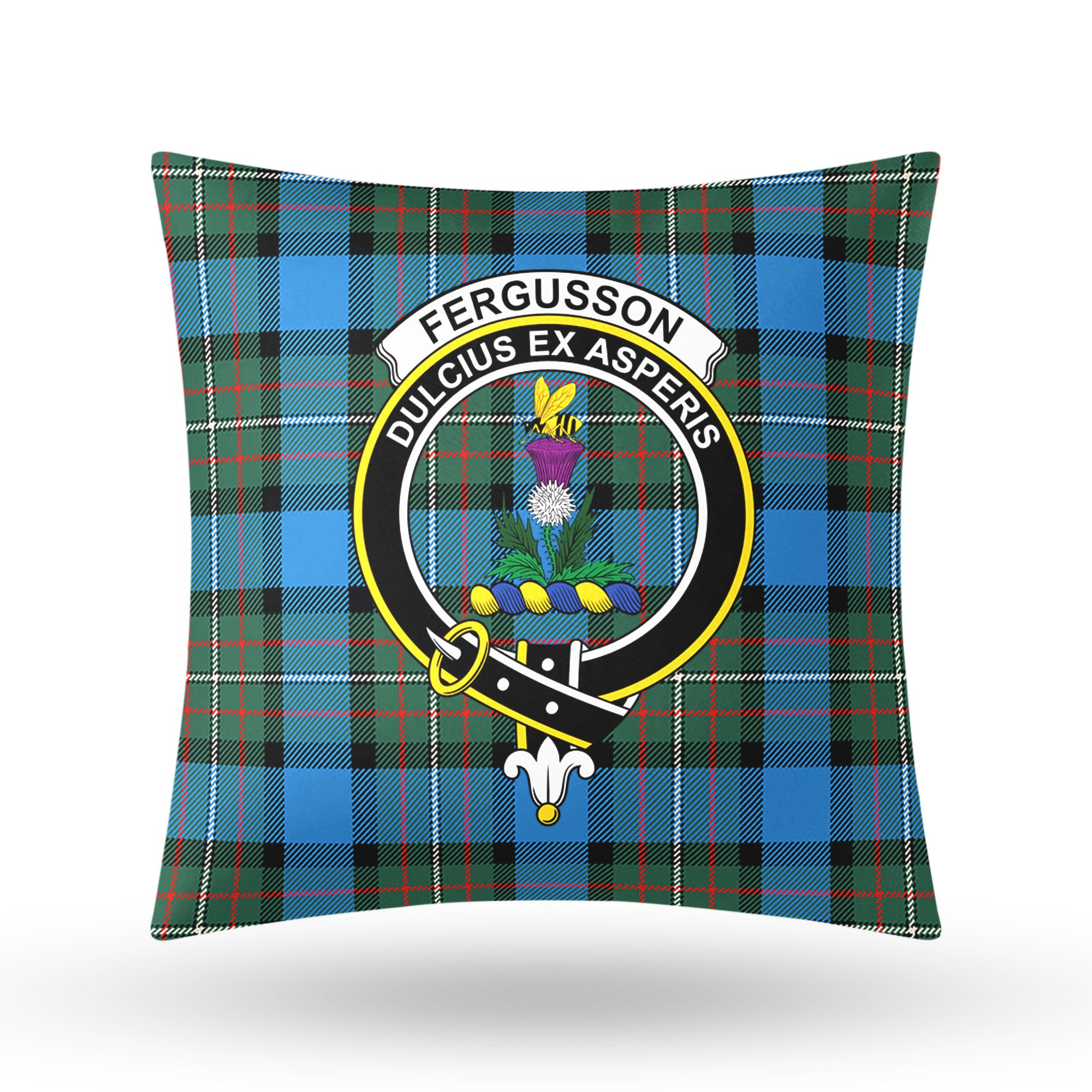 Fergusson Ancient Tartan Crest Pillow Cover