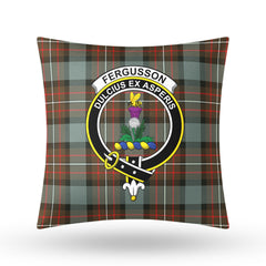 Fergusson Weathered Tartan Crest Pillow Cover