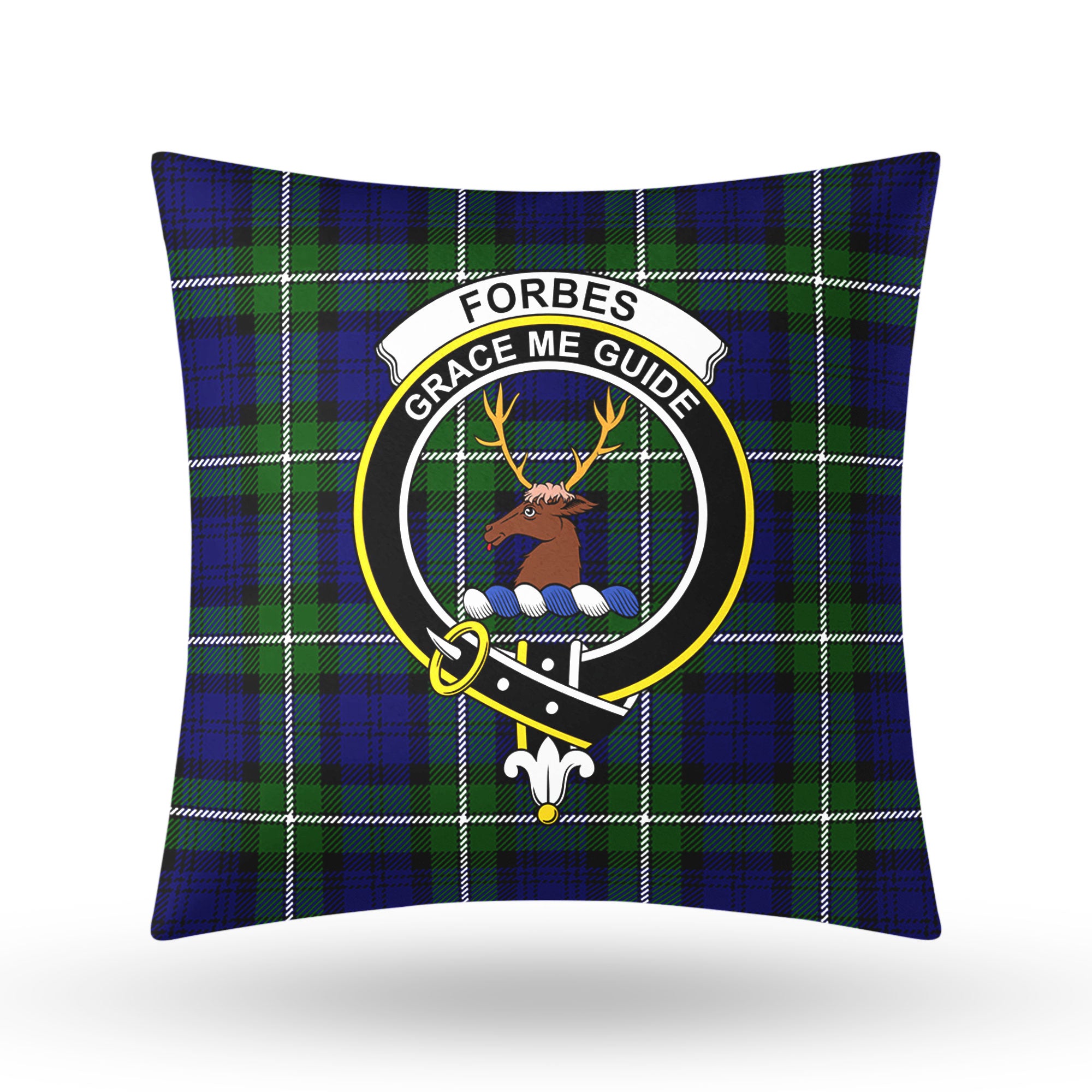 Forbes Modern Tartan Crest Pillow Cover